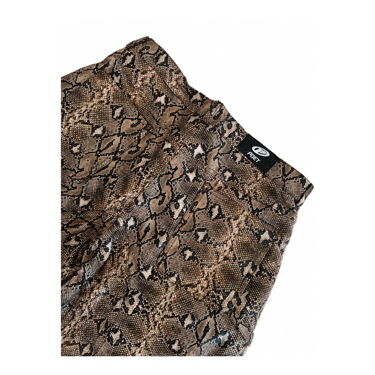 Poet' Brown Python Shorts