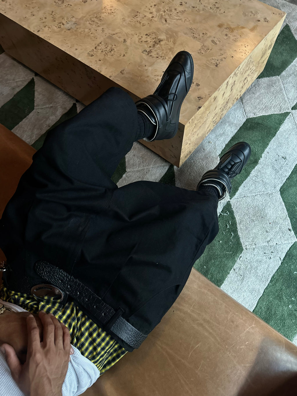Poet' Pleated Black Shorts