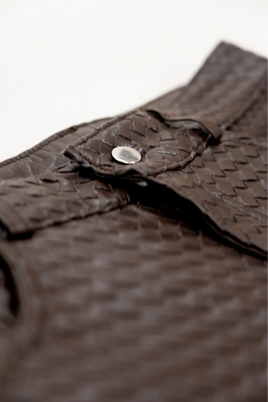 Poet' Interwoven Leather Pants