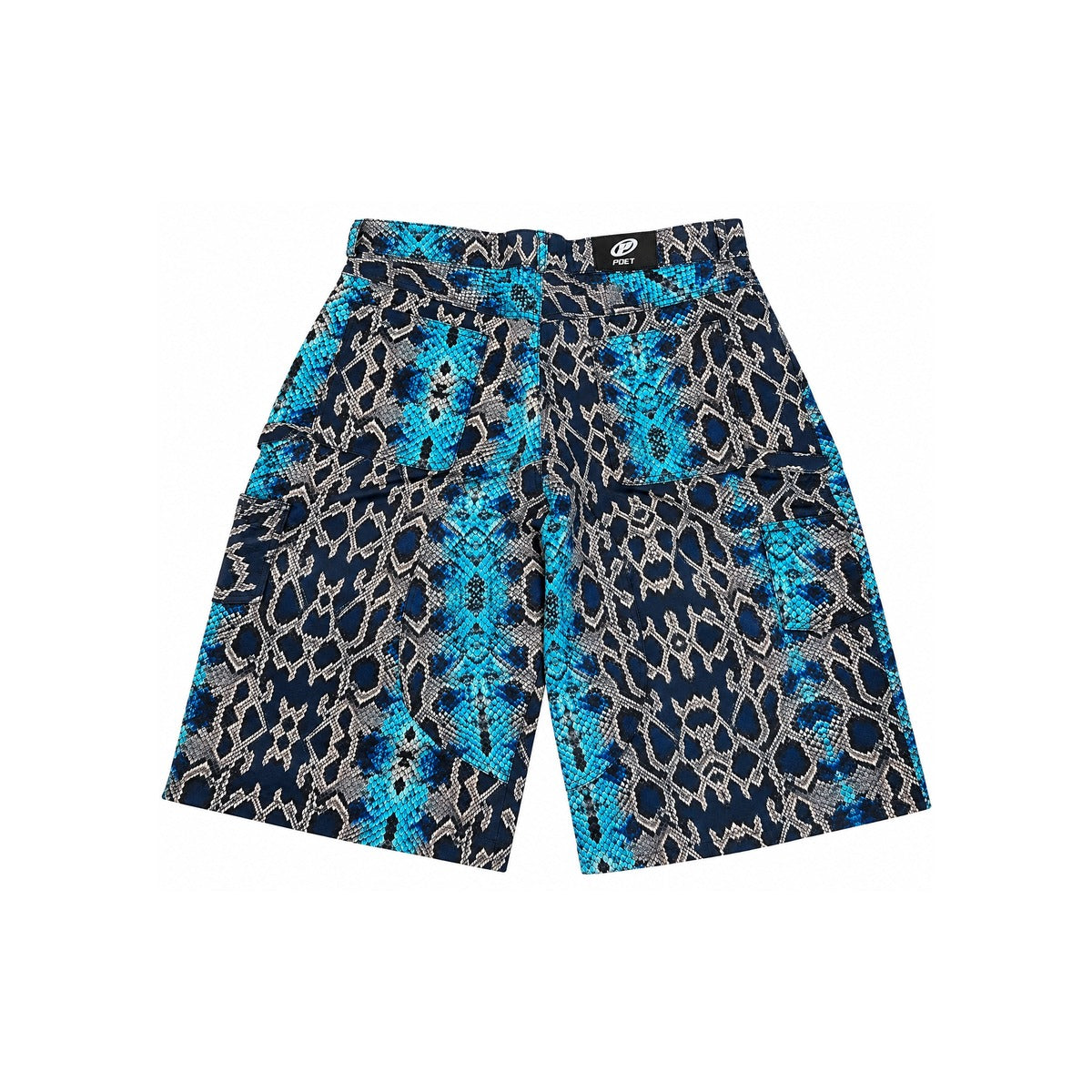 Poet' Glacier Python Leather Shorts