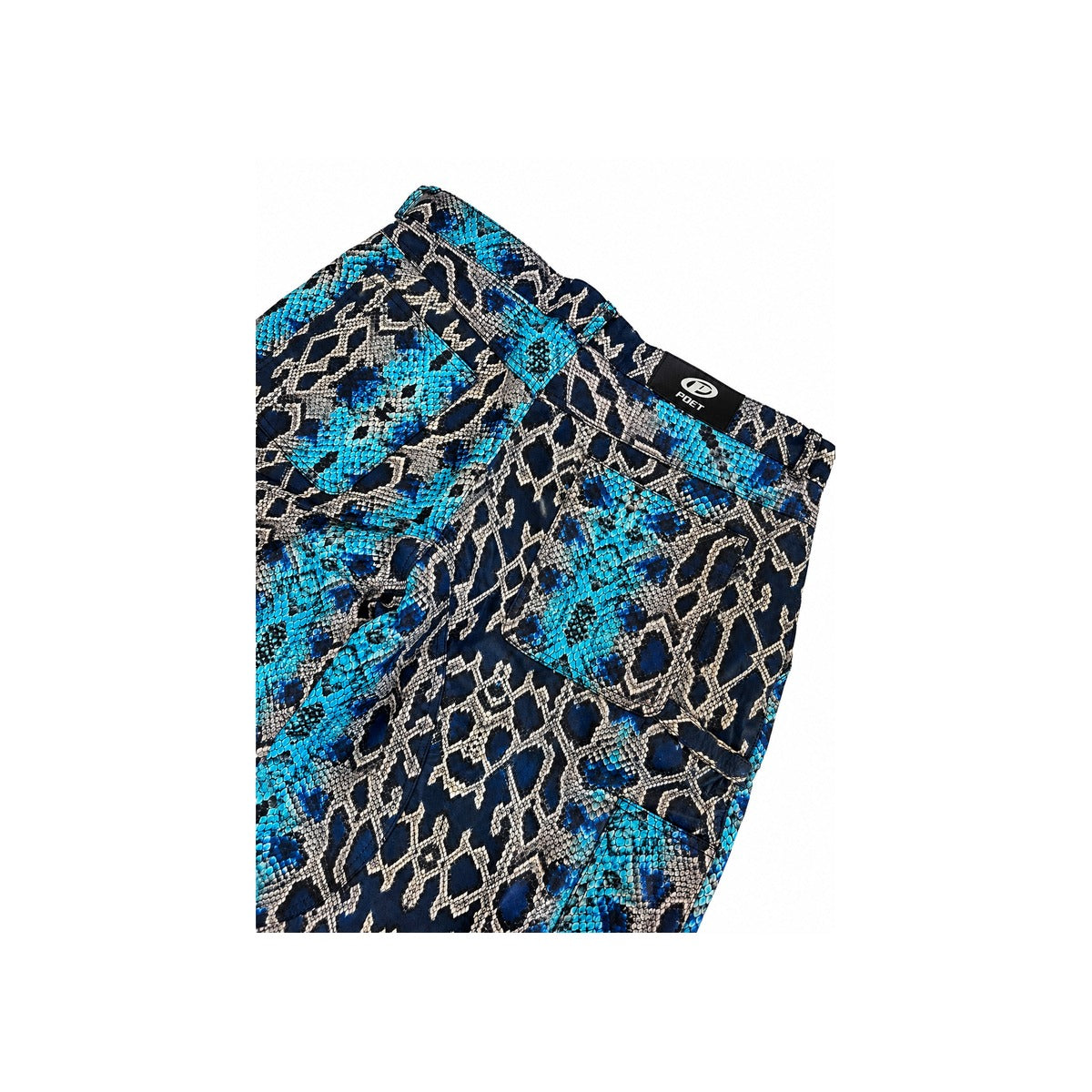 Poet' Glacier Python Leather Shorts