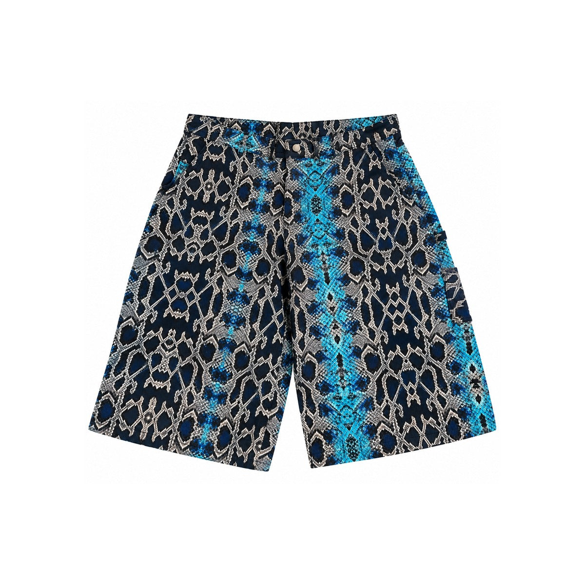 Poet' Glacier Python Leather Shorts