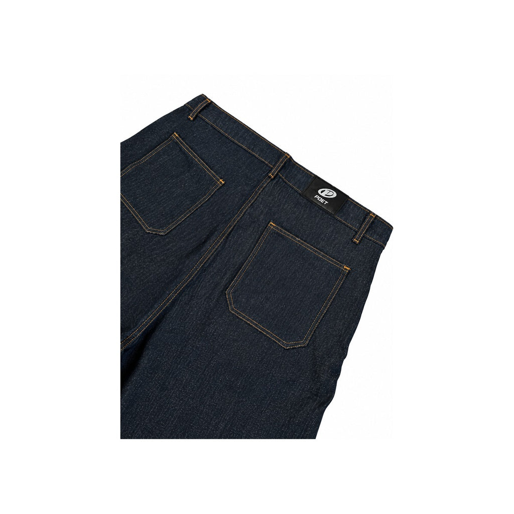 Poet' Raw Denim Pleated Shorts