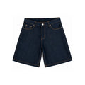 Poet' Raw Denim Pleated Shorts