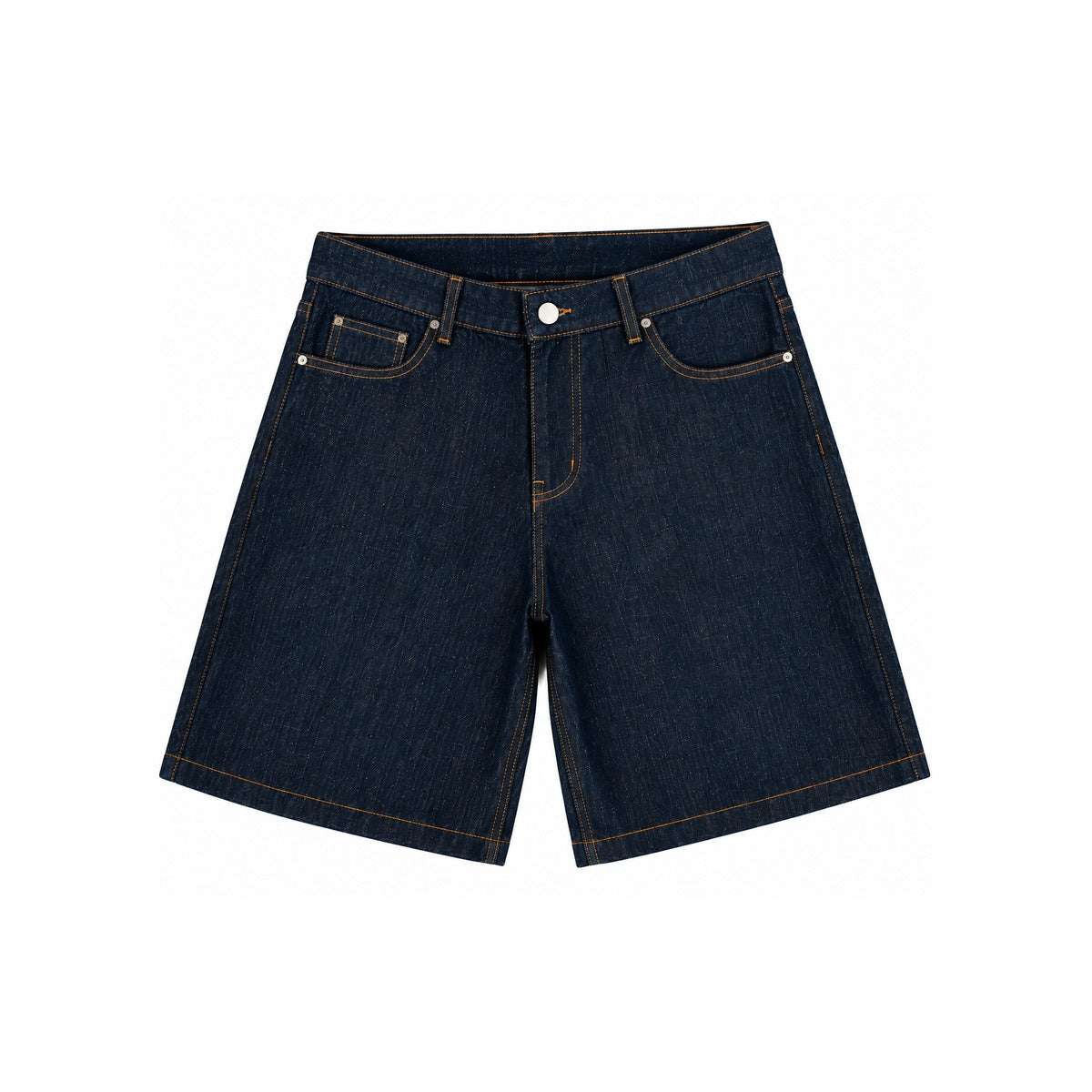 Poet' Raw Denim Pleated Shorts