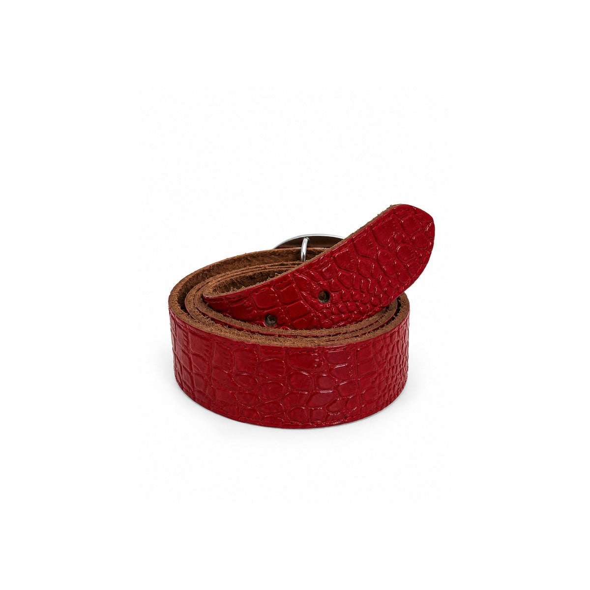Poet' Logo Buckle Red Belt