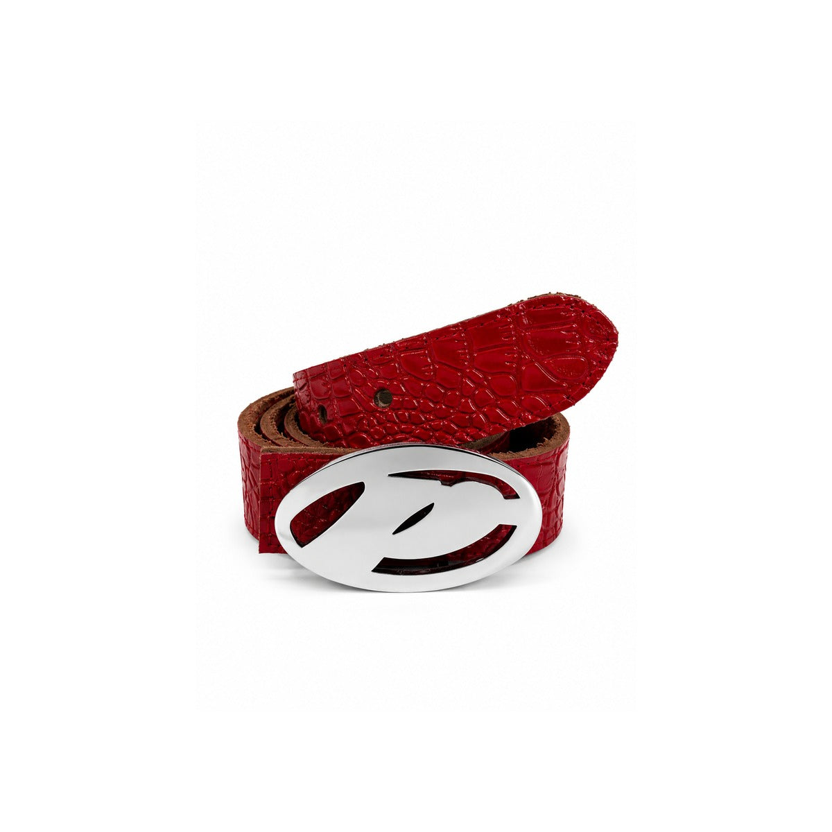 Poet' Logo Buckle Red Belt
